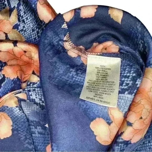 Y2K Blue Snake Print Pink Slip - Picture 5 of 6